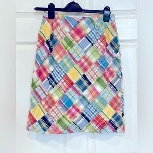 Brooks Brothers patchwork authentic madras a-line size 2 skirt. New with tags.